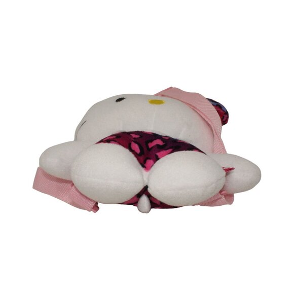 Retired Sanrio Hello Kitty Plush Zipper Backpack Pink Leopard Cheetah Print 14" - Picture 4 of 6